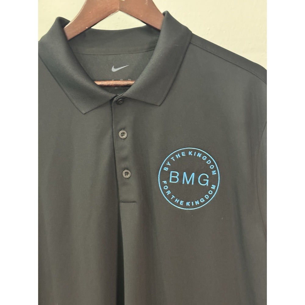 Nike‎ Shirt Mens XL Short Sleeve Lightweight Golf Polo Dri-Fit Casual Black BMG